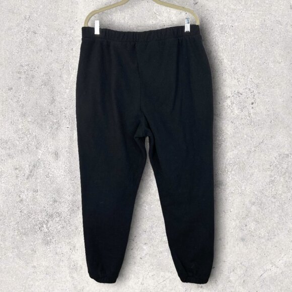 Nordstrom Zella Recycled Polar Fleece Black Joggers Large Sweatpants High Rise L - Picture 5 of 9